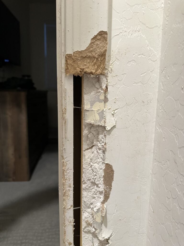 Drywall Damage Wall Before