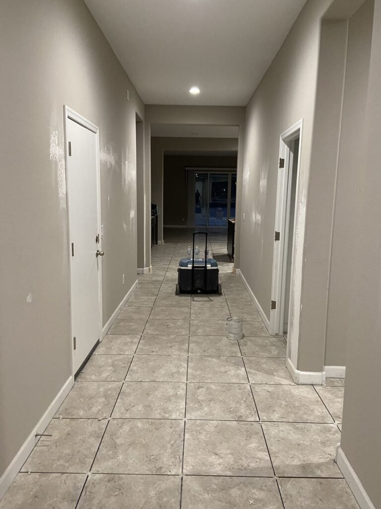 Tile Floor Hallway Finished