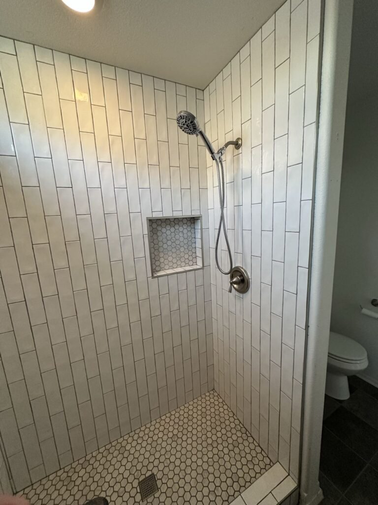 Shower Subway Tile Finished