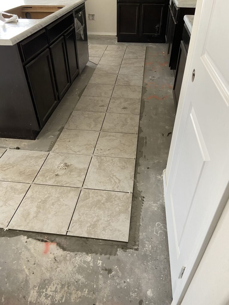 Tile Floor Installation Kitchen