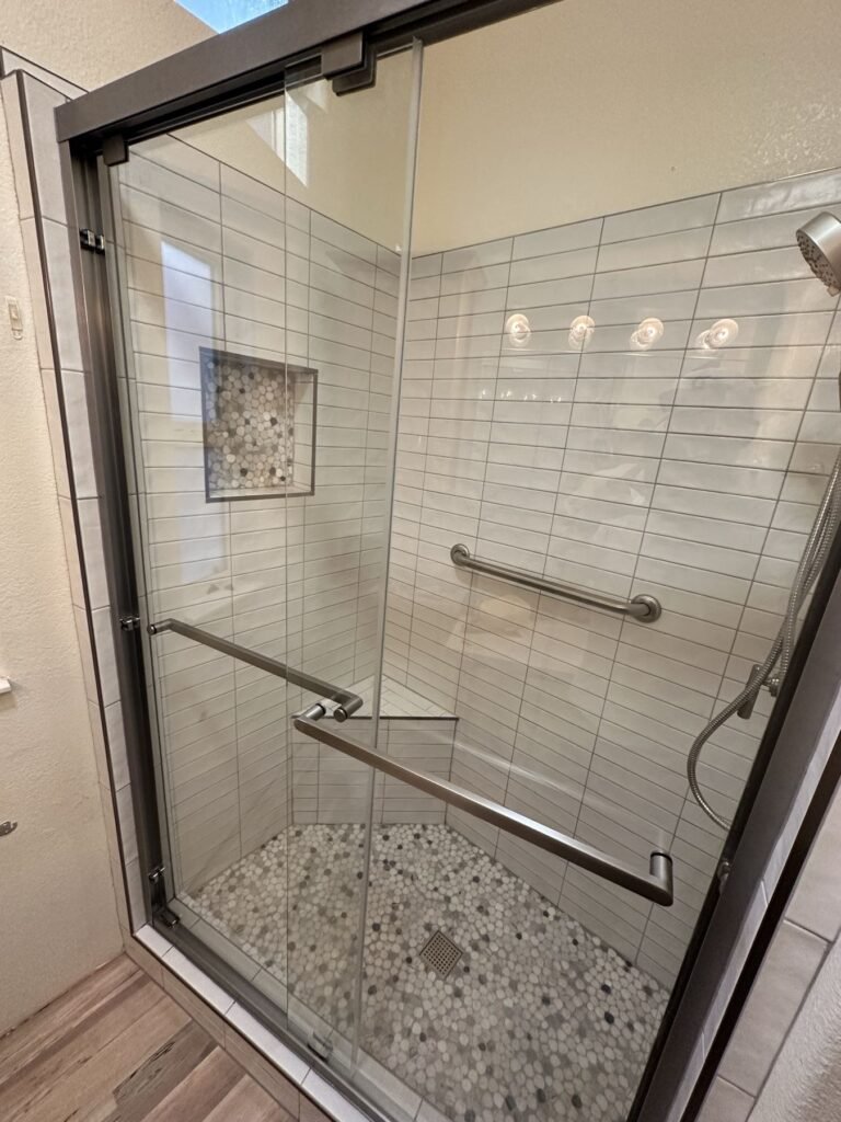 Walk In Shower Glass Door Grab Bar